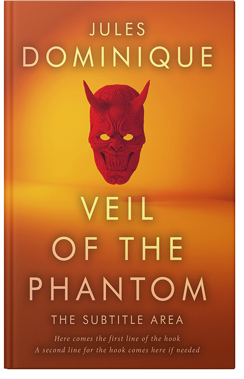 Front view of Premade Horror Book Cover - Fiery Orange