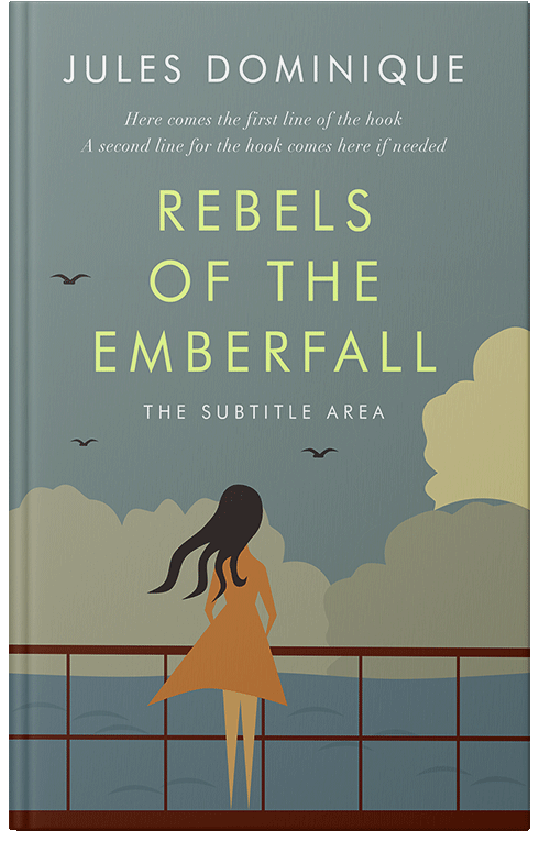 Front view of Premade Chick Lit Book Cover - Blue Smoke