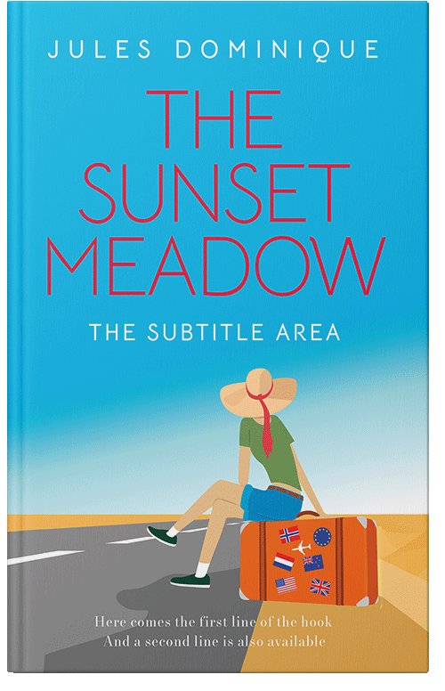 Front view of Premade Travel Book Cover - Cerulean