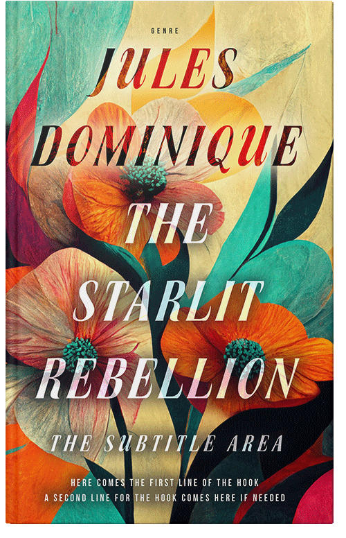 Front view of Premade Abstract Book Cover - Sorrell Brown