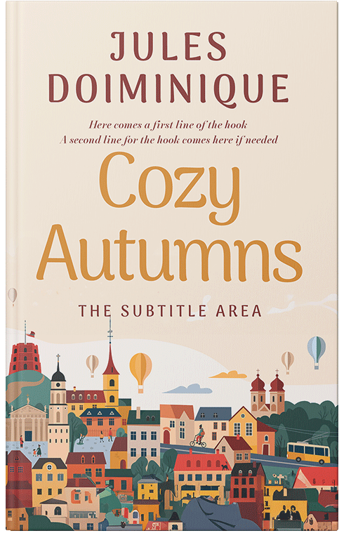 Front view of Premade Literary Fiction Book Cover - Linen