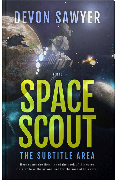 Front view of Premade Science Fiction Book Cover - Turmeric