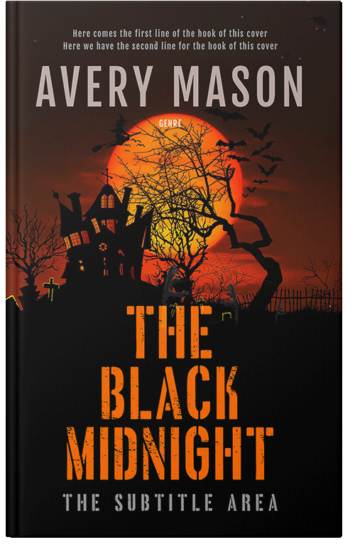 Front view of Premade Horror Book Cover - Ochre