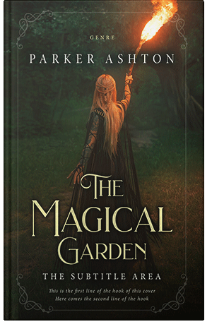 Premade Book Cover Black Olive