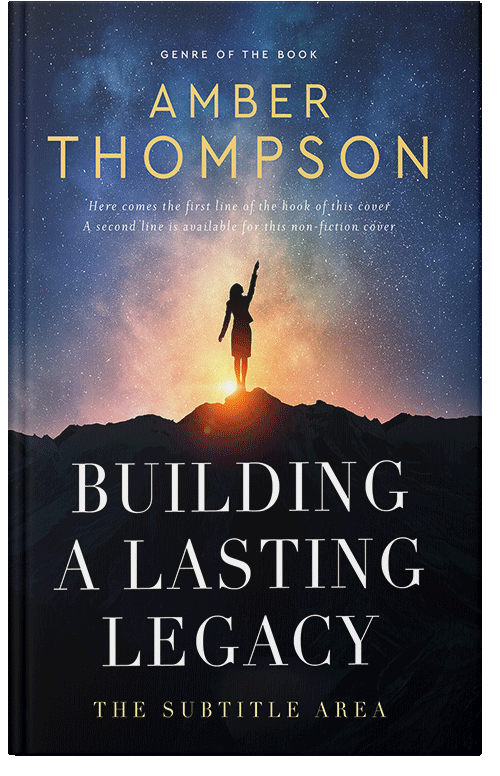 Front view of Premade Surreal Book Cover - Tan