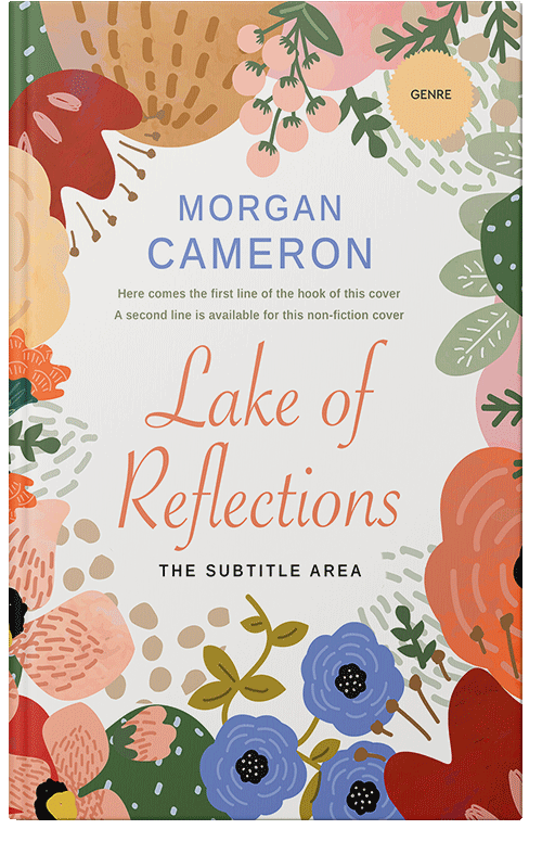 Front view of Premade Nature Book Cover - Dawn Pink