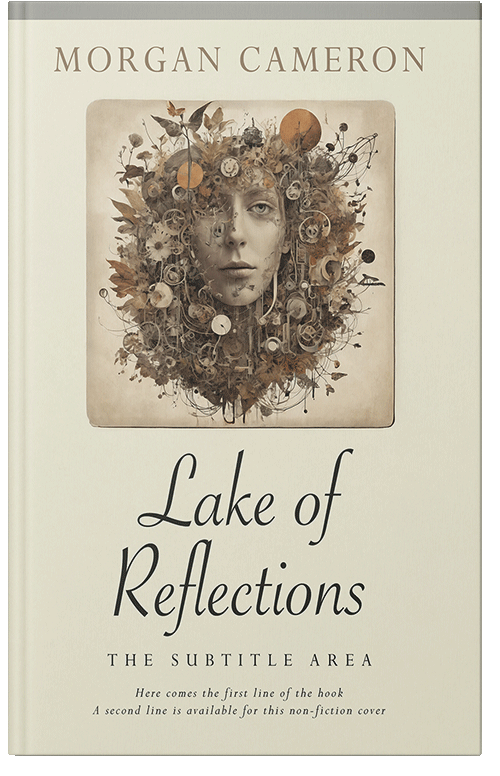 Front view of Premade Surreal Book Cover - White Rock