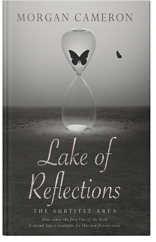 Front view of Premade Surreal Book Cover - Fuscous Gray