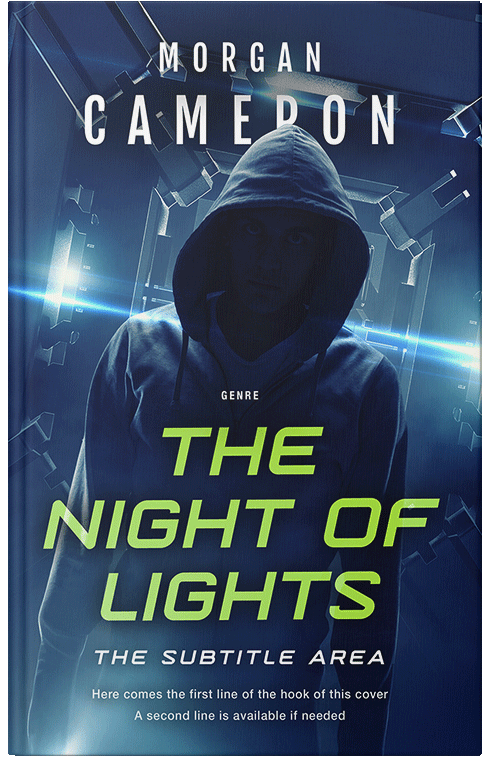 Front view of Premade Mystery & Thriller & Suspense Book Cover - Black