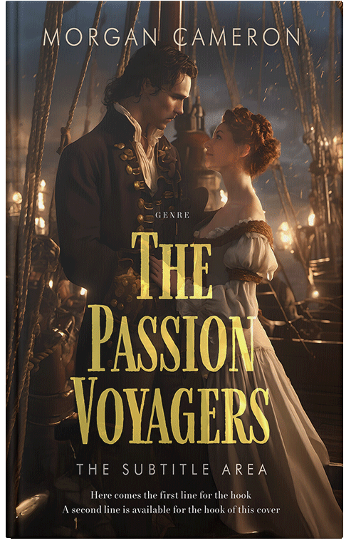 Front view of Premade Romance Book Cover - Oil