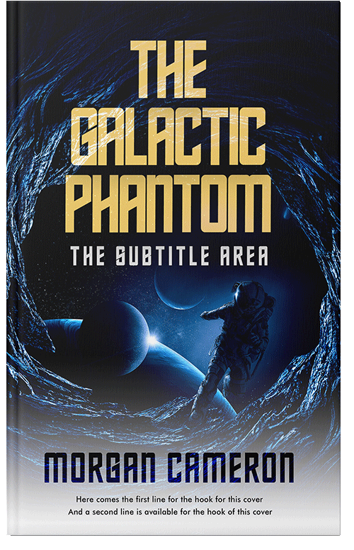 Front view of Premade Science Fiction Book Cover - Black