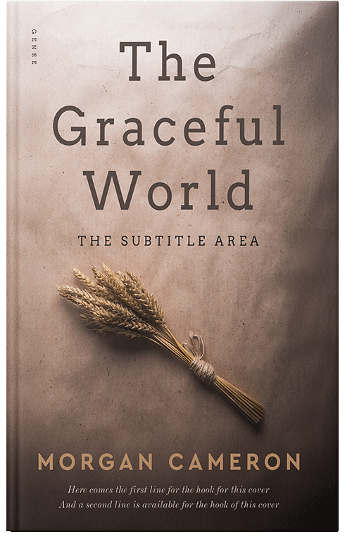 Front view of Premade Cookbooks & Food & Wine Book Cover - Sandrift