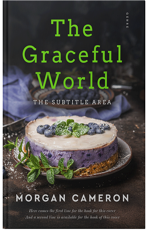 Front view of Premade Cookbooks & Food & Wine Book Cover - Cod Gray