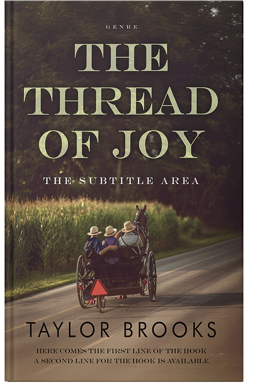 Front view of Premade Literary Fiction Book Cover - Cocoa Brown