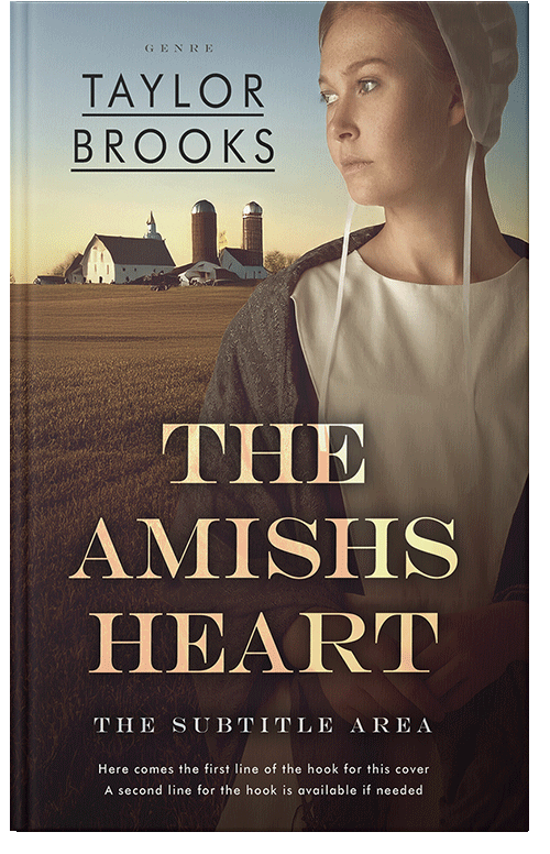 Front view of Premade Literary Fiction Book Cover - English Walnut