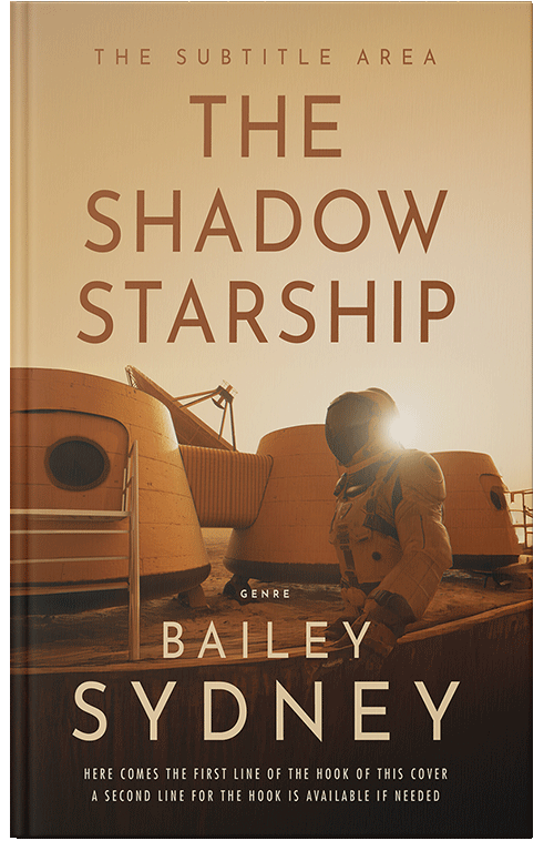 Front view of Premade Science Fiction Book Cover - Metallic Bronze