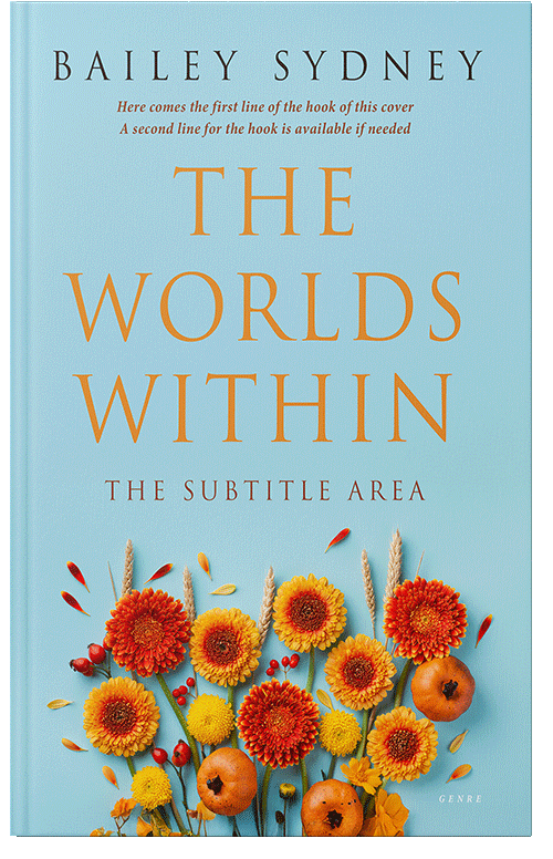 Front view of Premade Poetry Book Cover - Powder Blue