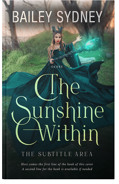 Front view of Gable Green #33341 - Premade Fantasy Book Cover