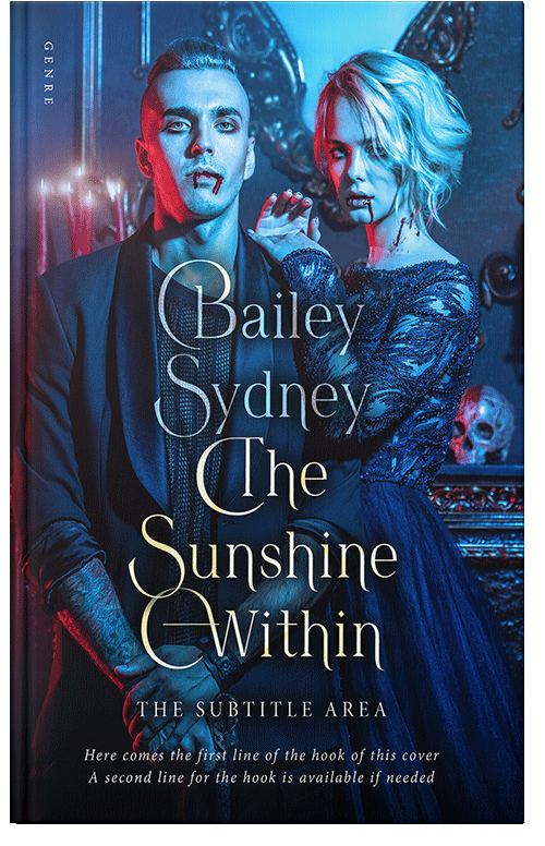 Front view of Premade Horror Book Cover - Black