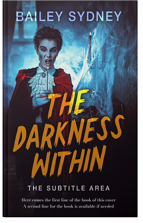 Front view of Premade Horror Book Cover - Laser