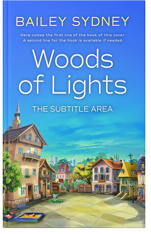 Front view of Premade Children's Book Cover - Picton Blue