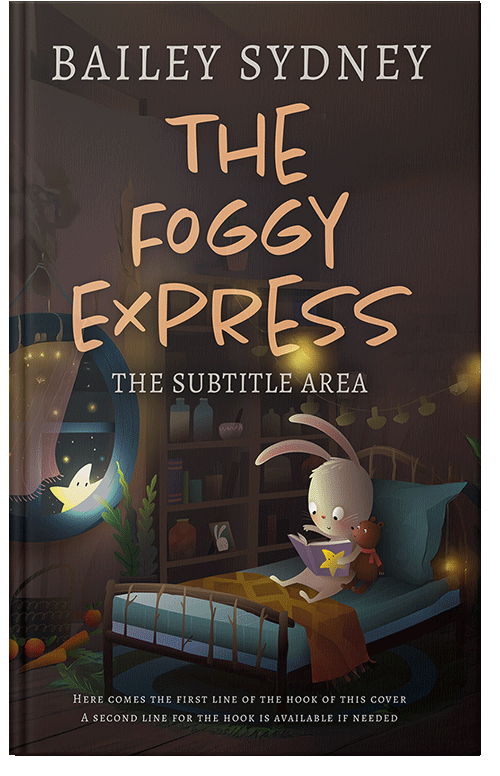 Front view of Premade Children's Book Cover - Cocoa Brown #33410 | BookCoverZone