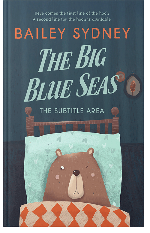 Front view of Premade Children's Book Cover - Oxford Blue