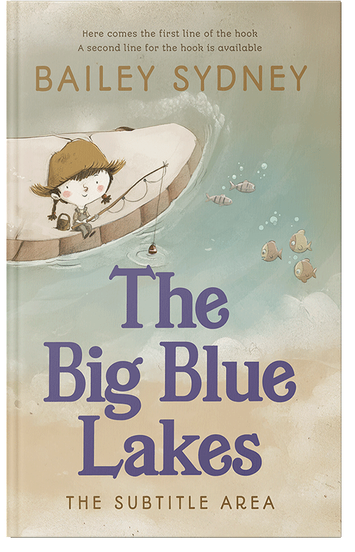 Front view of Premade Children's Book Cover - Foggy Gray