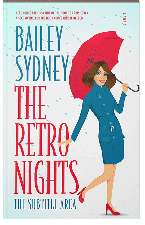 Front view of Premade Literary Fiction Book Cover - Blue Chill