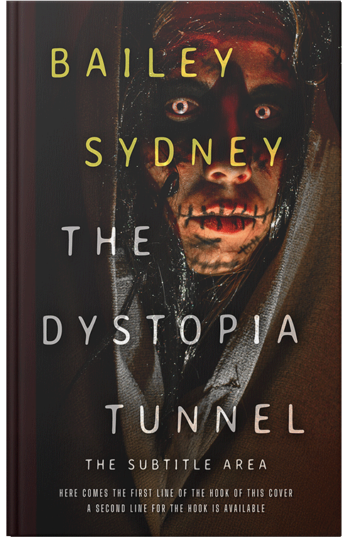 Front view of Premade Horror Book Cover - Oil