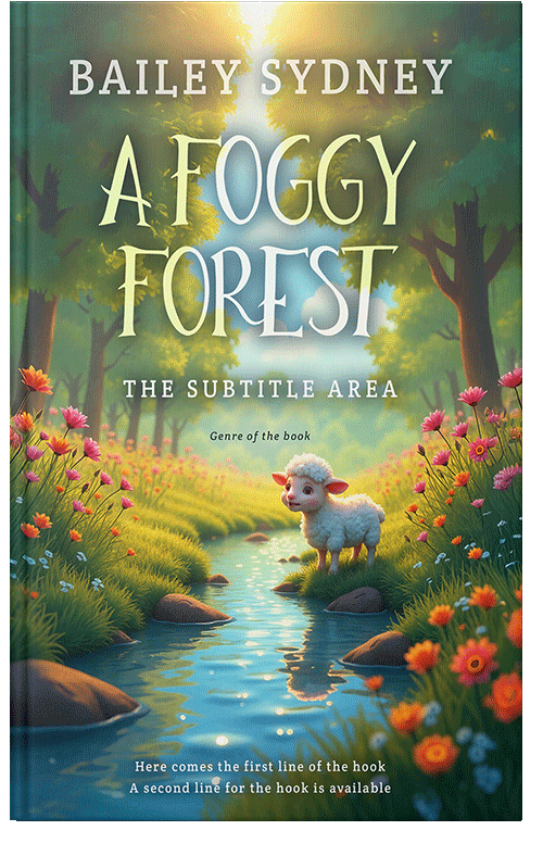 Front view of Premade Nature Book Cover - Axolotl