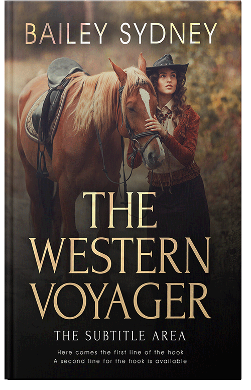 Front view of Premade Western Book Cover - Zeus