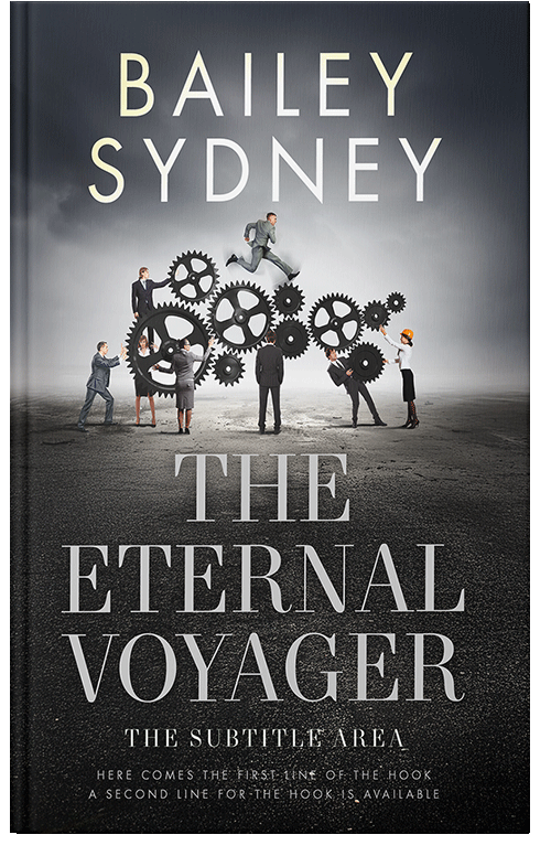 Front view of Premade Business Book Cover - Quill Gray