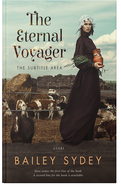 Front view of Premade Historical Book Cover - Pale Leaf