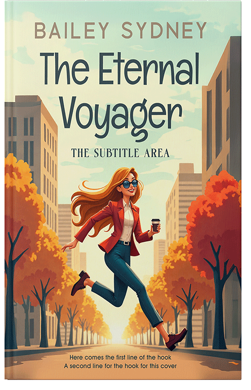 Front view of Premade Chick Lit Book Cover - Double Spanish White