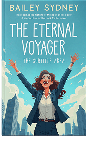 Premade Book Cover Fountain Blue