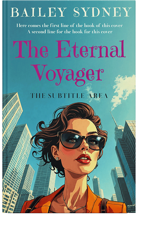 Front view of Premade Chick Lit Book Cover - Boston Blue