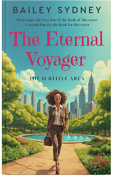 Front view of Premade Business Book Cover - Hippie Blue