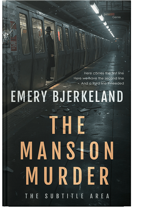 Front view of Premade Mystery & Thriller & Suspense Book Cover - Outer Space