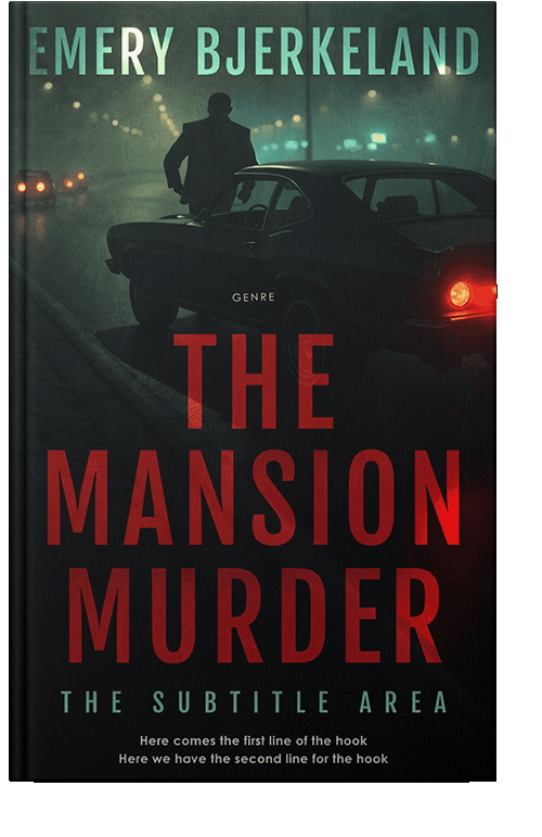Front view of Premade Mystery & Thriller & Suspense Book Cover - Racing Green
