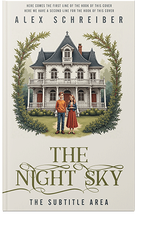 Premade Book Cover Green White