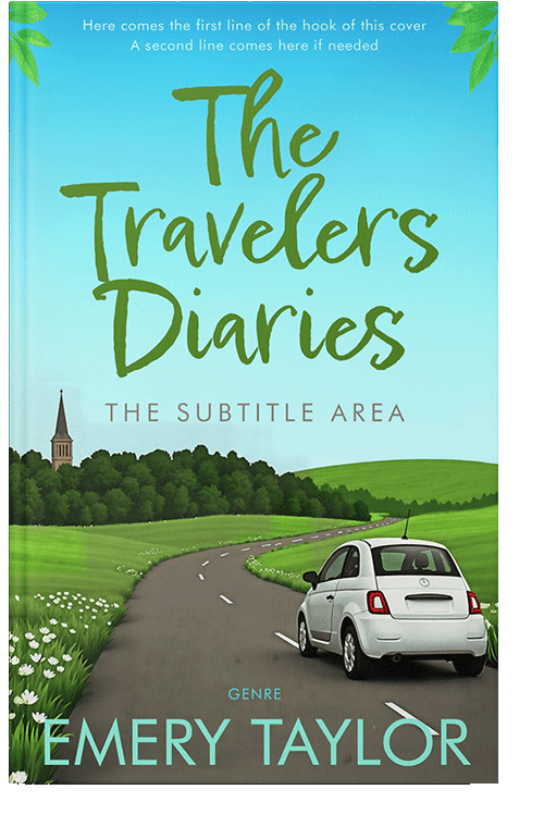 Front view of Premade Travel Book Cover - Aquamarine Blue