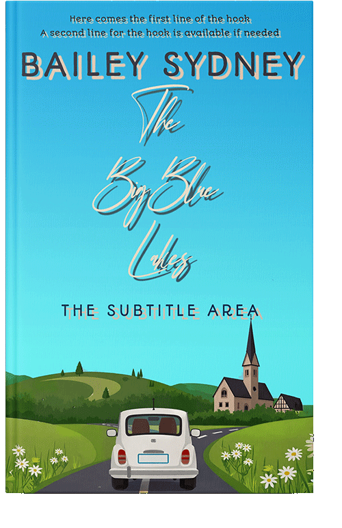 Front view of Premade Travel Book Cover - Picton Blue