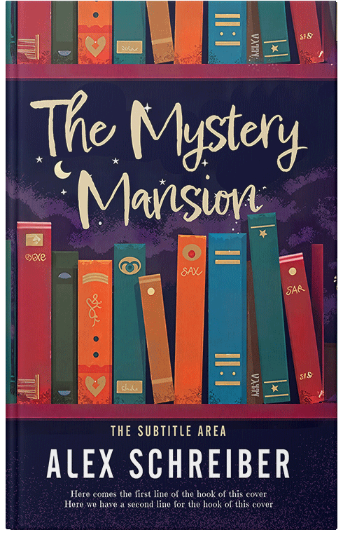 Front view of Premade Abstract Book Cover - Big Stone