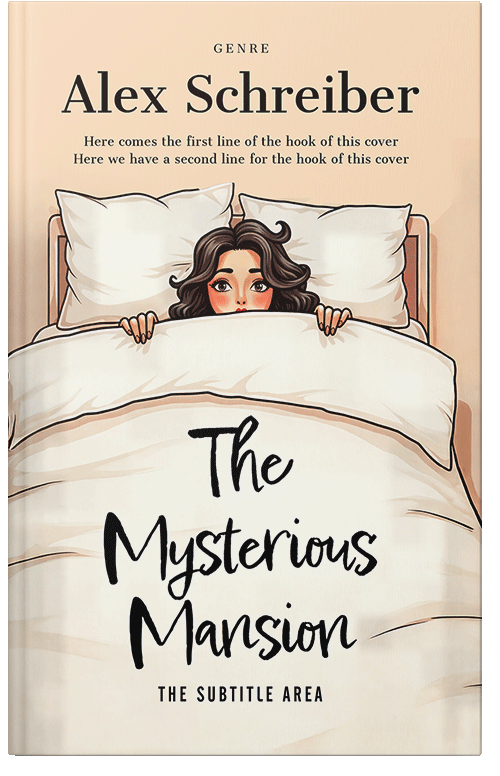 Front view of Premade Chick Lit Book Cover - Linen