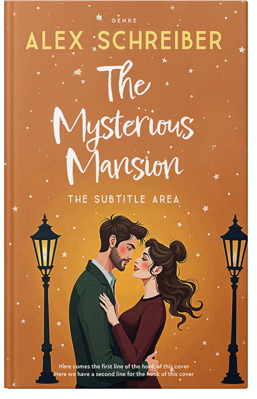 Front view of Premade Romance Book Cover - Raw Sienna