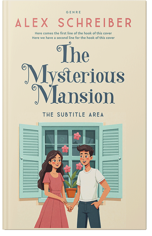 Front view of Premade Romance Book Cover - Satin Linen