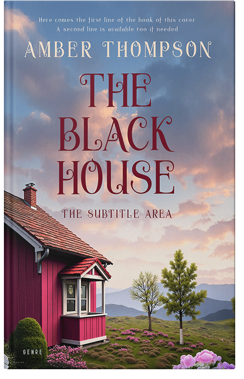 Front view of Premade Literary Fiction Book Cover - Pink Swan