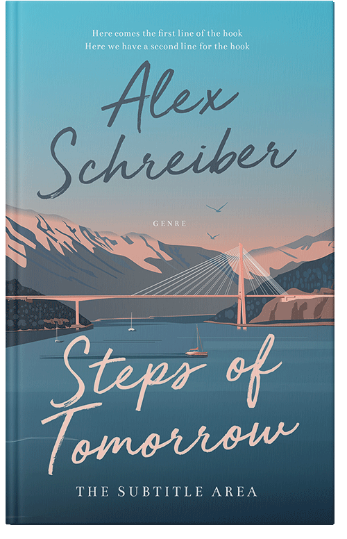 Front view of Premade Travel Book Cover - Smalt Blue