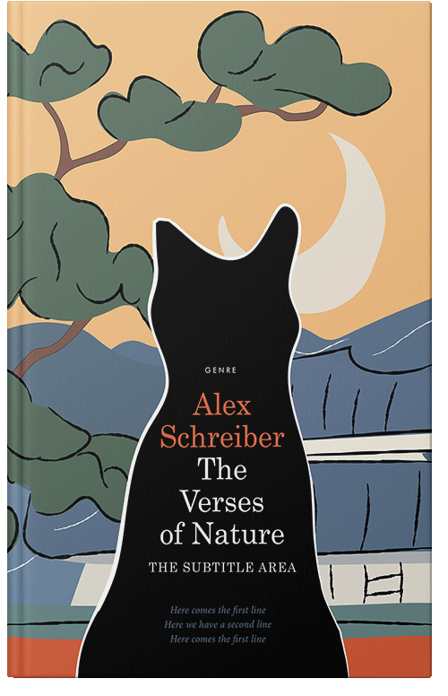 Front view of Premade Poetry Book Cover - Chalky